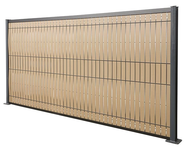 SYLWAY - Kit de lamelles occultantes bois composite, H.1,23 x L.2 m, sable, SYLWAY - large