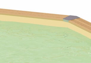 UBBINK PIS - Piscine Océa - Liner Beige - 580x130cm - large