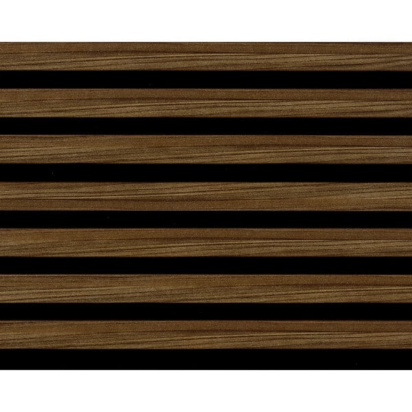 AJ TIMBER - Lot de 2 panneaux tasseaux Decowall Acoustic - Noyer - 2600x300x17mm - large