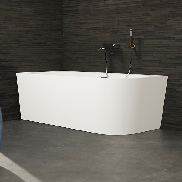 SPALINA - Baignoire Ilot Capri 160 gauche blanche 160 x76 x58 cm, by SPALINA - large