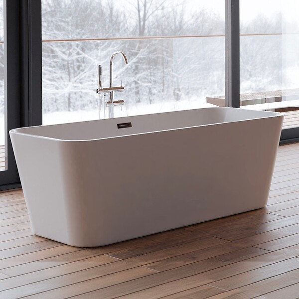 SPALINA - Baignoire Ilot Stellar 170 blanche 170 x75 x58 cm, by SPALINA - large