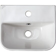 GODART - Lave mains en céramique à suspendre 36 cm avec trop plein blanc brillant - Leoni - vignette