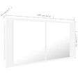 VIDAXL - vidaXL Armoire salle de bain à miroir LED Blanc 100x12x45 cm Acrylique - vignette