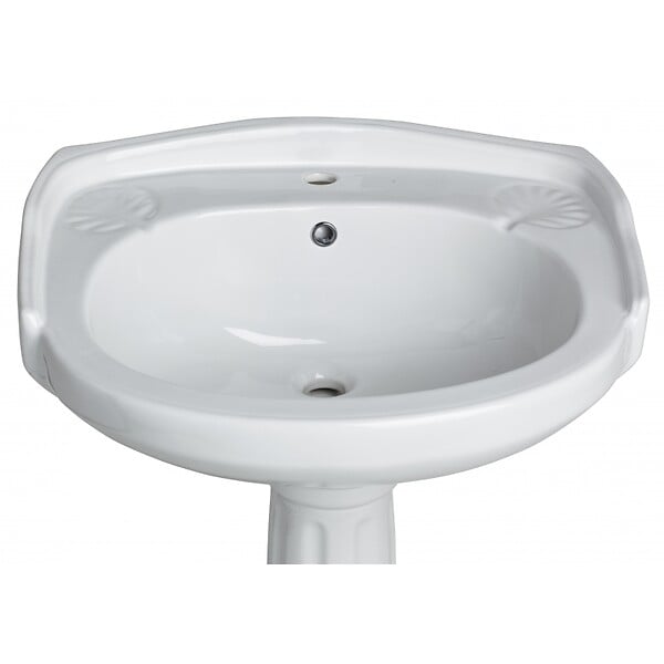 PLANETE BAIN - Lavabo colonne style antique en céramique - large