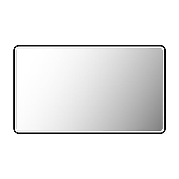 AURLANE - Miroir salle de bain avec eclairage LED et contour noir - 120x70cm - GO BLACK LED - large