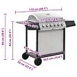 VIDAXL - vidaXL Barbecue au gaz avec 6 zones de cuisson Inox Argenté - vignette