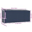 VIDAXL - vidaXL Abri de jardin mural Anthracite 118x382x178 cm Acier - vignette
