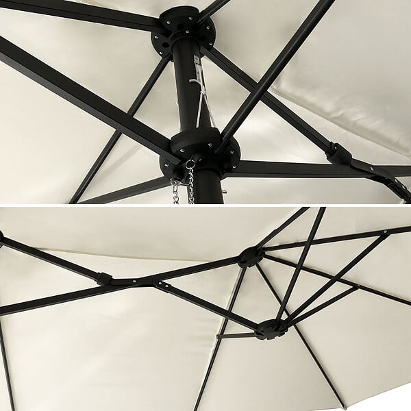 HAPPY GARDEN - Parasol double 2x4m LINAI beige - large