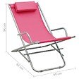 VIDAXL - vidaXL Chaises à bascule lot de 2 Acier Rose - vignette