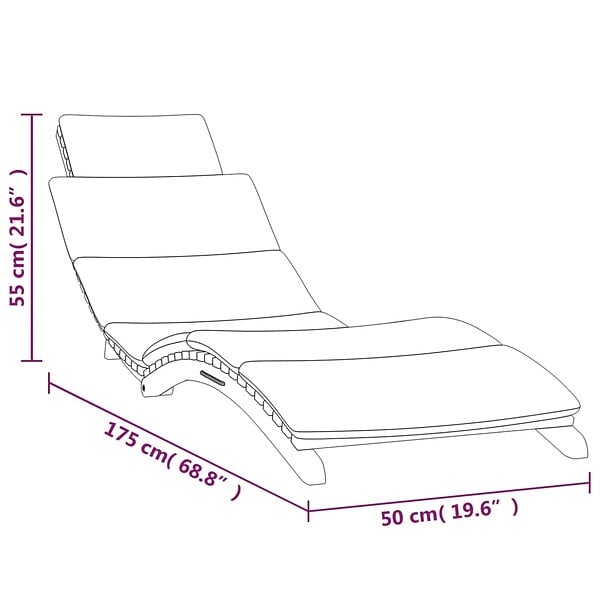 VIDAXL - vidaXL Chaises longues lot de 2 avec coussins Bois massif de teck - large