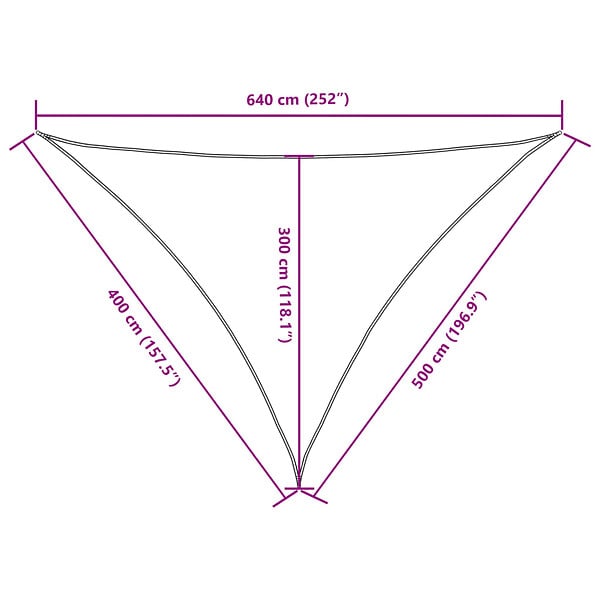 VIDAXL - vidaXL Voile de parasol tissu oxford triangulaire 4x5x6,4 m crème - large