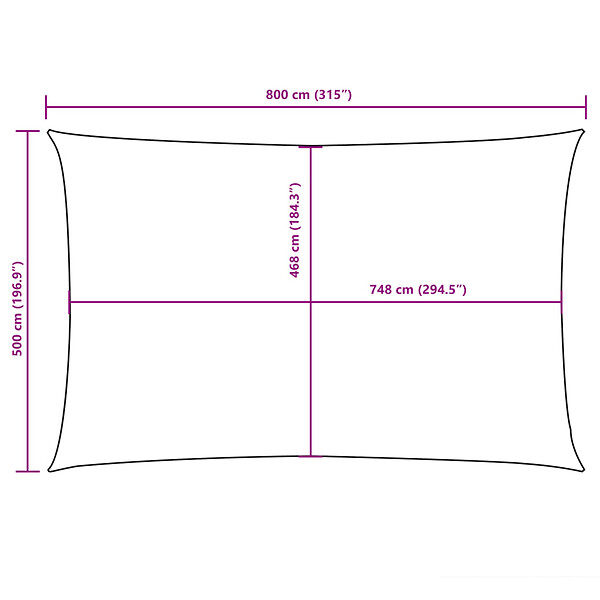 VIDAXL - vidaXL Voile de parasol tissu oxford rectangulaire 5x8 m crème - large