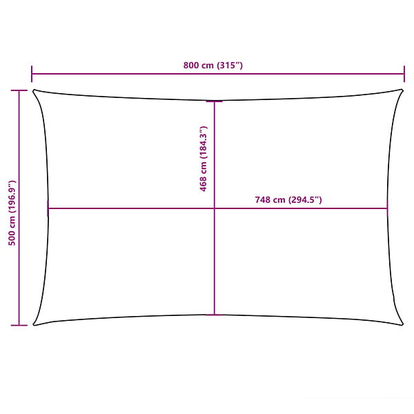 VIDAXL - vidaXL Voile de parasol tissu oxford rectangulaire 5x8 m taupe - large