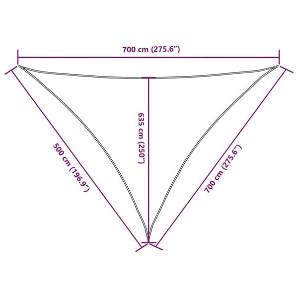 VIDAXL - vidaXL Voile de parasol tissu oxford triangulaire 5x7x7 m crème - large