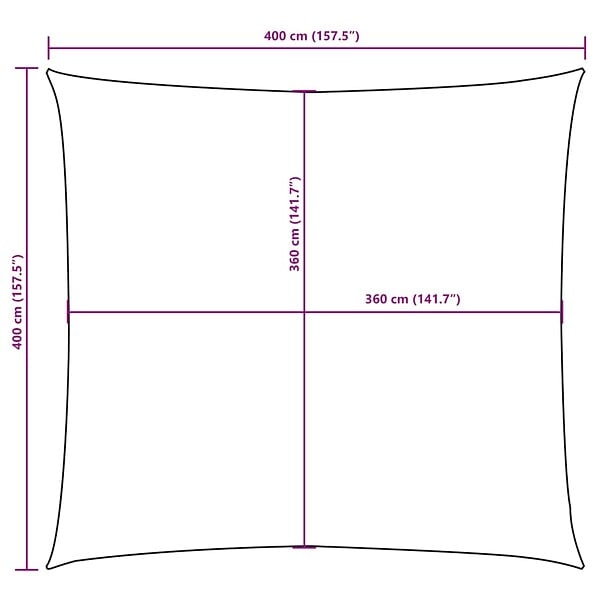 VIDAXL - vidaXL Voile de parasol tissu oxford carré 4x4 m blanc - large