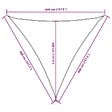 VIDAXL - vidaXL Voile de parasol tissu oxford triangulaire 4x4x4 m blanc - vignette