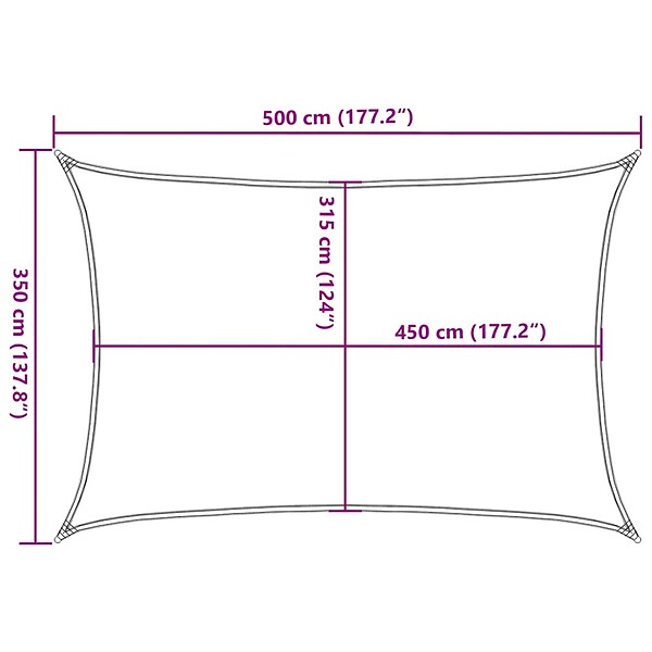 VIDAXL - vidaXL Voile d'ombrage 160 g/m² Rouge 3,5x5 m PEHD - large