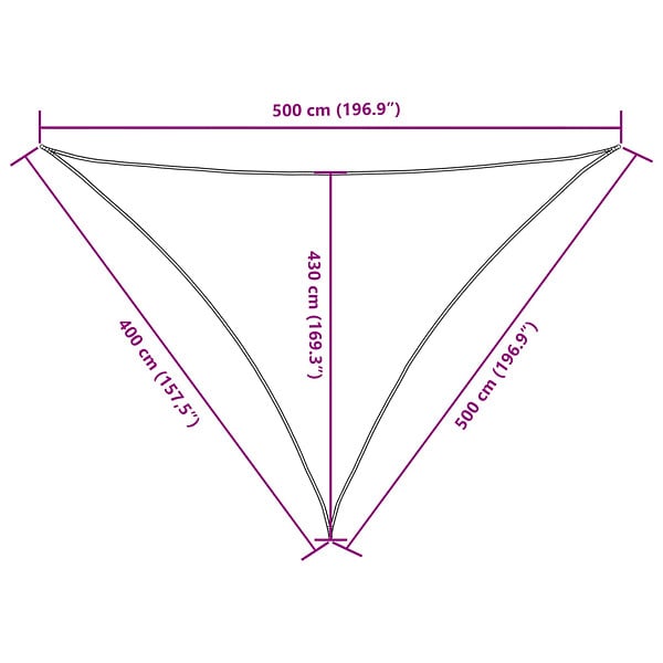 VIDAXL - vidaXL Voile de parasol tissu oxford triangulaire 4x5x5 m crème - large