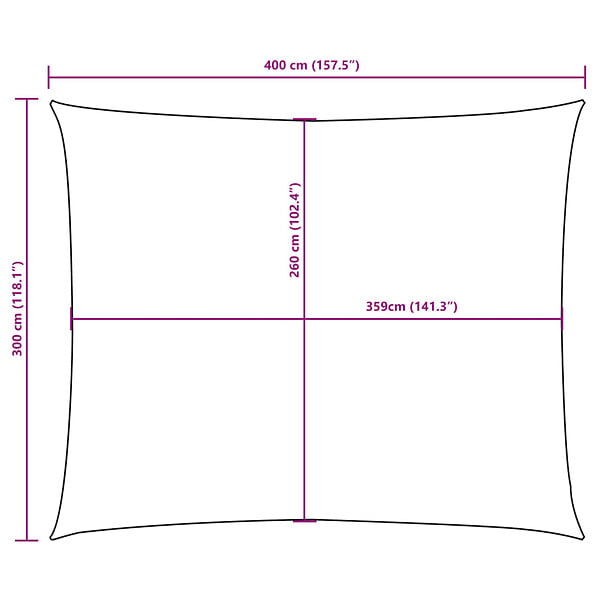 VIDAXL - vidaXL Voile de parasol tissu oxford rectangulaire 3x4 m crème - large
