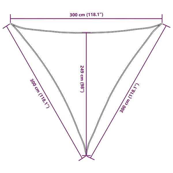 VIDAXL - vidaXL Voile de parasol tissu oxford triangulaire 3x3x3 m blanc - large