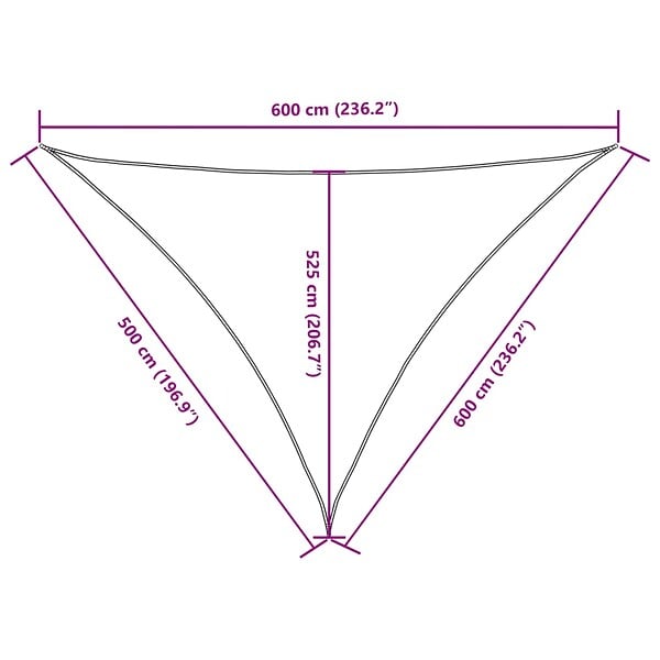 VIDAXL - vidaXL Voile de parasol tissu oxford triangulaire 5x6x6 m crème - large