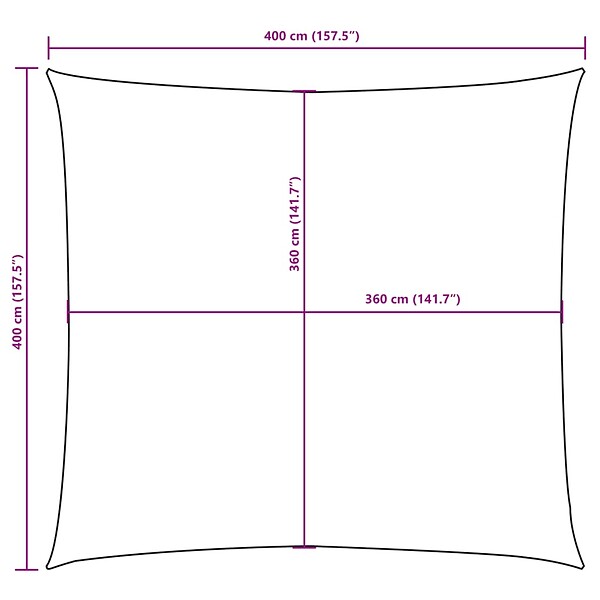 VIDAXL - vidaXL Voile de parasol tissu oxford carré 4x4 m beige - large