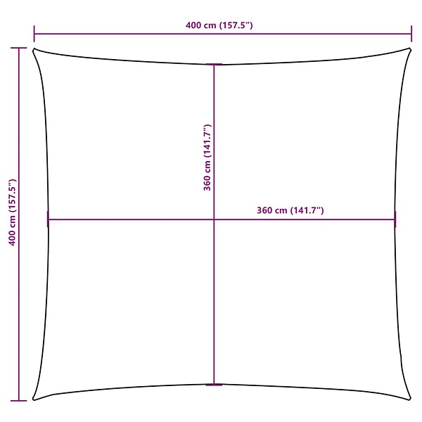 VIDAXL - vidaXL Voile de parasol tissu oxford carré 4x4 m terre cuite - large