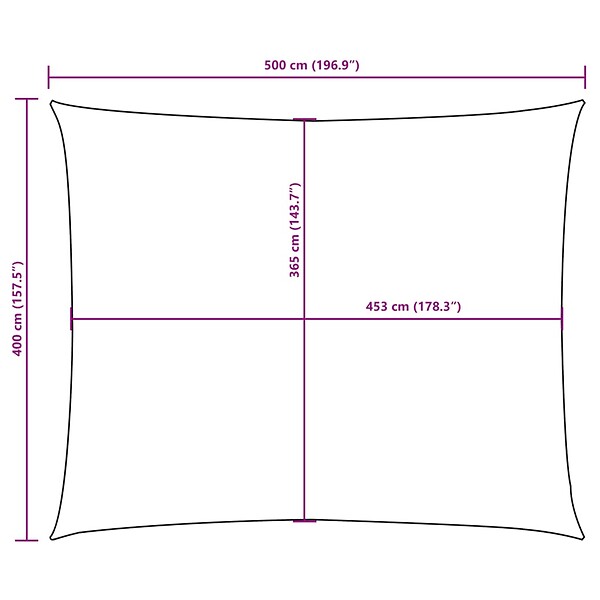 VIDAXL - vidaXL Voile de parasol tissu oxford rectangulaire 4x5 m crème - large