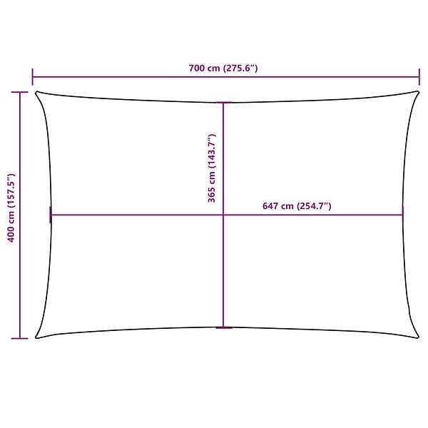 VIDAXL - vidaXL Voile de parasol tissu oxford rectangulaire 4x7 m taupe - large