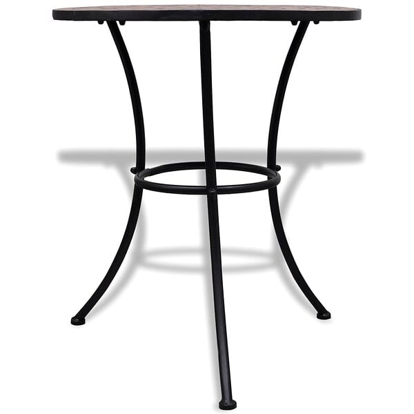 VIDAXL - vidaXL Table de bistro Terre cuite 60 cm Mosaïque - large