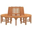 VIDAXL - vidaXL Banc de tour d'arbre rond Ø208 cm bois massif eucalyptus - vignette