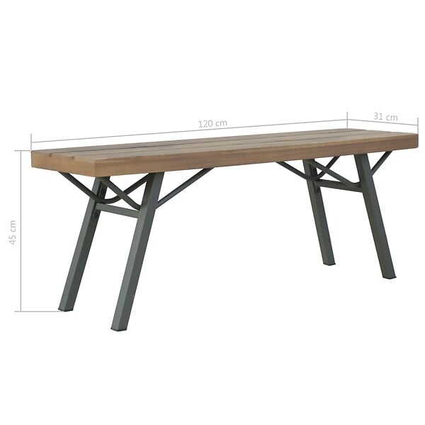 VIDAXL - vidaXL Banc de jardin 120 cm Bois d'acacia solide - large