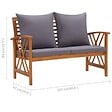 VIDAXL - vidaXL Banc de jardin avec coussins 119 cm Bois solide d'acacia - vignette