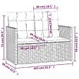 VIDAXL - vidaXL Banc de jardin avec coussins Gris 105 cm Résine tressée - vignette