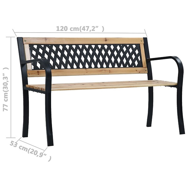 VIDAXL - vidaXL Banc de jardin 120 cm Bois - large