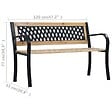 VIDAXL - vidaXL Banc de jardin 120 cm Bois - vignette