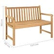VIDAXL - vidaXL Banc de jardin 114 cm bois de teck solide - vignette