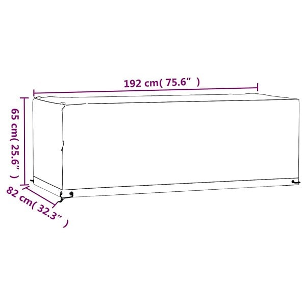 VIDAXL - vidaXL Housses salon de jardin 2pcs 8œillets 192x82x65cm rectangulaire - large