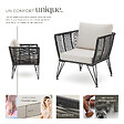 TECTAKE - Lot de fauteuils de jardin en résine tressée SUNDO gris anthracite - vignette