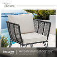 TECTAKE - Lot de fauteuils de jardin en résine tressée SUNDO gris anthracite - vignette