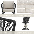 TECTAKE - Lot de fauteuils de jardin en résine tressée SUNDO gris anthracite - vignette