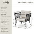 TECTAKE - Lot de fauteuils de jardin en résine tressée SUNDO gris anthracite - vignette