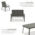 TECTAKE - Salon de jardin NORA pour 4 personnes avec table gris anthracite - vignette