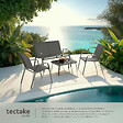 TECTAKE - Salon de jardin NORA pour 4 personnes avec table gris anthracite - vignette