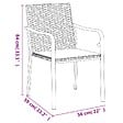 VIDAXL - vidaXL Chaises de jardin et coussins lot de 6 marron 56x59x84 cm rotin - vignette