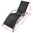VIDAXL - vidaXL Chaises longues avec table Aluminium Noir - vignette