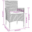 VIDAXL - vidaXL Chaises de jardin avec coussins lot de 4 Résine tressée Noir - vignette