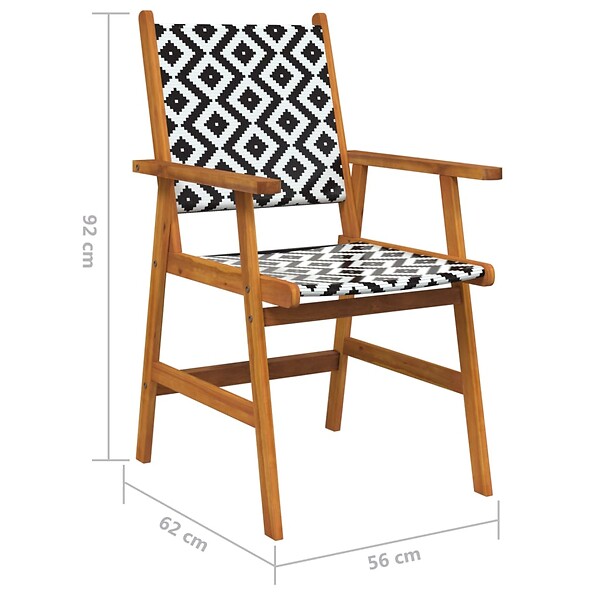 VIDAXL - vidaXL Chaises de jardin lot de 2 Bois d'acacia solide - large