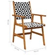 VIDAXL - vidaXL Chaises de jardin lot de 2 Bois d'acacia solide - vignette