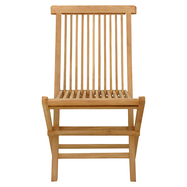 HAPPY GARDEN - Lot de 2 chaises de jardin en teck LOMBOK - large